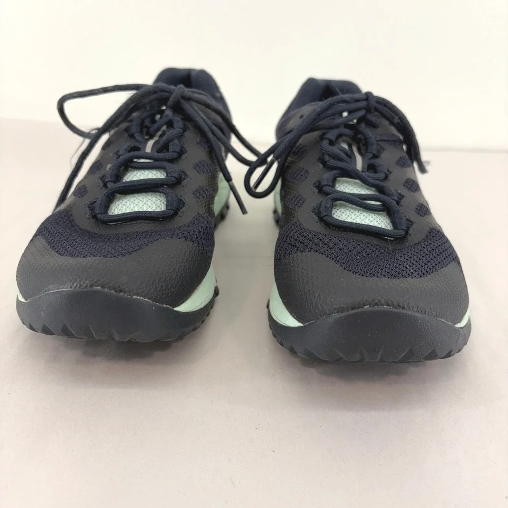 Merrell Antora 2 Womens 7.5 Trail Running Shoes Black Mint Green Comfort Support